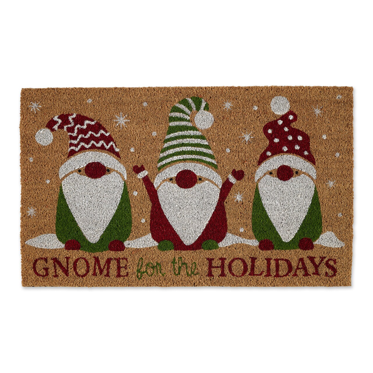 Contemporary Home Living "Gnome for the Holidays" Christmas Doormat - 18" x 30"